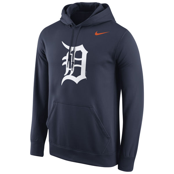 Men Detroit Tigers Nike Logo Performance Pullover Hoodie Navy